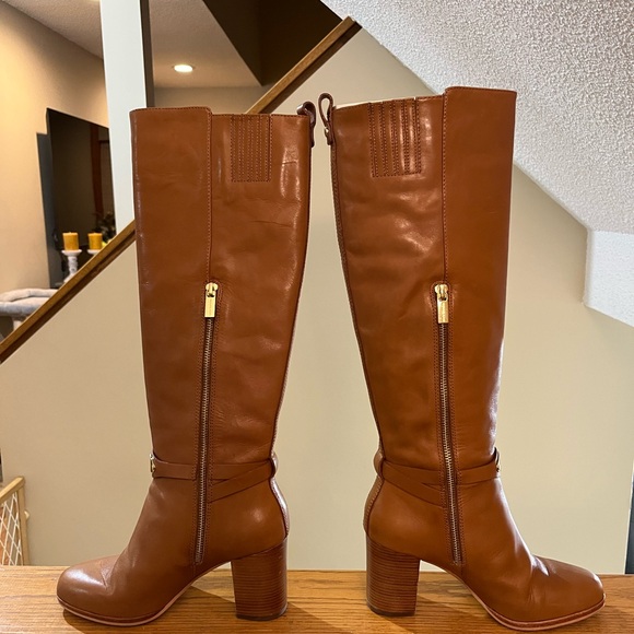 MICHAEL Michael Kors Luggage Color to the Knee Leather Boots - Picture 3 of 5